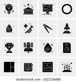 16 Business Universal Icons Vector. Creative Icon Illustration to use in web and Mobile Related project.