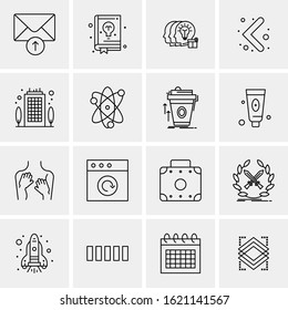 16 Business Universal Icons Vector. Creative Icon Illustration to use in web and Mobile Related project.