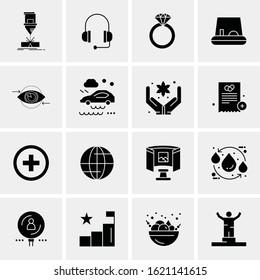 16 Business Universal Icons Vector. Creative Icon Illustration to use in web and Mobile Related project.