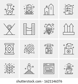 16 Business Universal Icons Vector. Creative Icon Illustration to use in web and Mobile Related project.