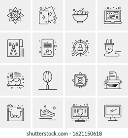 16 Business Universal Icons Vector. Creative Icon Illustration to use in web and Mobile Related project.