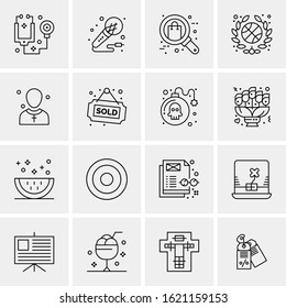16 Business Universal Icons Vector. Creative Icon Illustration to use in web and Mobile Related project.