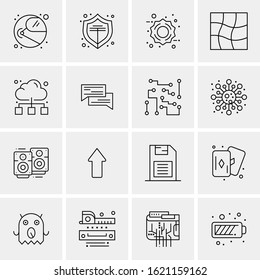 16 Business Universal Icons Vector. Creative Icon Illustration to use in web and Mobile Related project.