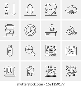 16 Business Universal Icons Vector. Creative Icon Illustration to use in web and Mobile Related project.