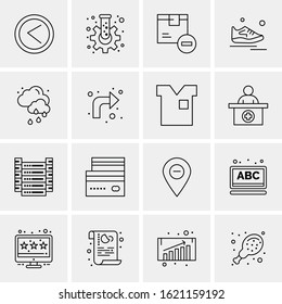 16 Business Universal Icons Vector. Creative Icon Illustration to use in web and Mobile Related project.