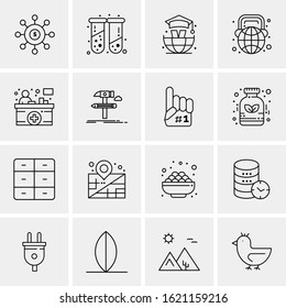 16 Business Universal Icons Vector. Creative Icon Illustration to use in web and Mobile Related project.