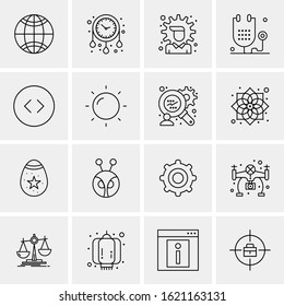 16 Business Universal Icons Vector. Creative Icon Illustration to use in web and Mobile Related project.