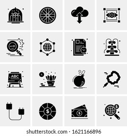 16 Business Universal Icons Vector. Creative Icon Illustration to use in web and Mobile Related project.