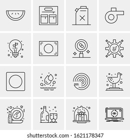 16 Business Universal Icons Vector. Creative Icon Illustration to use in web and Mobile Related project.