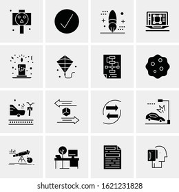 16 Business Universal Icons Vector. Creative Icon Illustration to use in web and Mobile Related project.