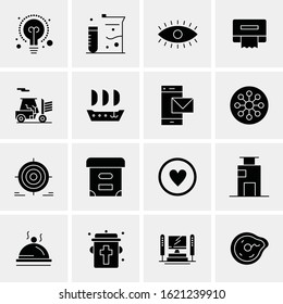 16 Business Universal Icons Vector. Creative Icon Illustration to use in web and Mobile Related project.