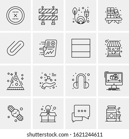 16 Business Universal Icons Vector. Creative Icon Illustration to use in web and Mobile Related project.
