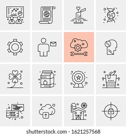 16 Business Universal Icons Vector. Creative Icon Illustration to use in web and Mobile Related project.