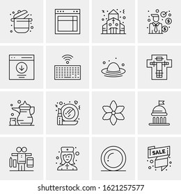 16 Business Universal Icons Vector. Creative Icon Illustration to use in web and Mobile Related project.