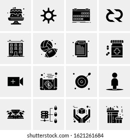 16 Business Universal Icons Vector. Creative Icon Illustration to use in web and Mobile Related project.