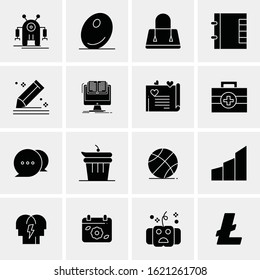 16 Business Universal Icons Vector. Creative Icon Illustration to use in web and Mobile Related project.