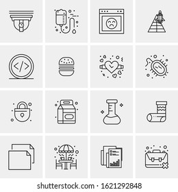 16 Business Universal Icons Vector. Creative Icon Illustration to use in web and Mobile Related project.