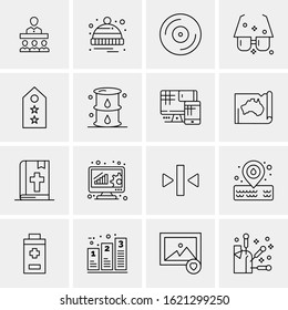 16 Business Universal Icons Vector. Creative Icon Illustration to use in web and Mobile Related project.