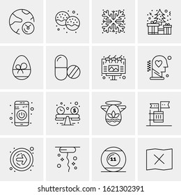 16 Business Universal Icons Vector. Creative Icon Illustration to use in web and Mobile Related project.