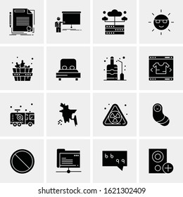 16 Business Universal Icons Vector. Creative Icon Illustration to use in web and Mobile Related project.