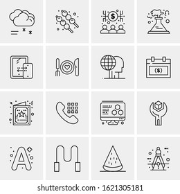 16 Business Universal Icons Vector. Creative Icon Illustration to use in web and Mobile Related project.