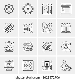 16 Business Universal Icons Vector. Creative Icon Illustration to use in web and Mobile Related project.