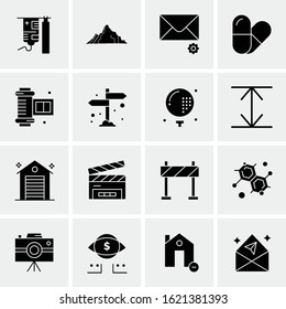 16 Business Universal Icons Vector. Creative Icon Illustration to use in web and Mobile Related project.