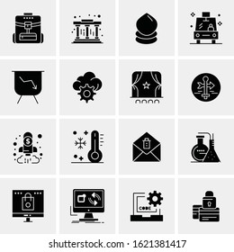 16 Business Universal Icons Vector. Creative Icon Illustration to use in web and Mobile Related project.