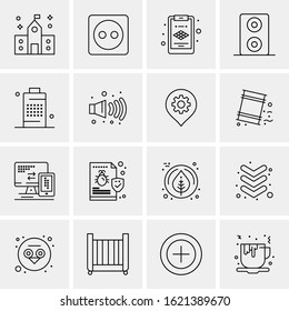 16 Business Universal Icons Vector. Creative Icon Illustration to use in web and Mobile Related project.