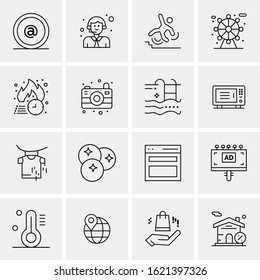 16 Business Universal Icons Vector. Creative Icon Illustration to use in web and Mobile Related project.