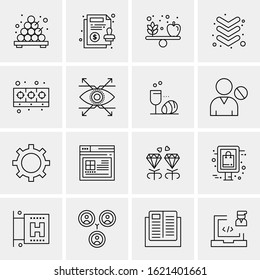 16 Business Universal Icons Vector. Creative Icon Illustration to use in web and Mobile Related project.