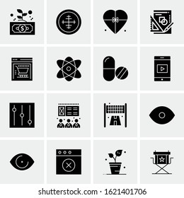 16 Business Universal Icons Vector. Creative Icon Illustration to use in web and Mobile Related project.