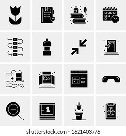 16 Business Universal Icons Vector. Creative Icon Illustration to use in web and Mobile Related project.