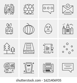 16 Business Universal Icons Vector. Creative Icon Illustration to use in web and Mobile Related project.