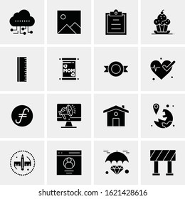 16 Business Universal Icons Vector. Creative Icon Illustration to use in web and Mobile Related project.