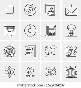 16 Business Universal Icons Vector. Creative Icon Illustration to use in web and Mobile Related project.