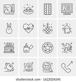 16 Business Universal Icons Vector. Creative Icon Illustration to use in web and Mobile Related project.