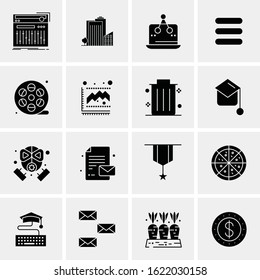 16 Business Universal Icons Vector. Creative Icon Illustration to use in web and Mobile Related project.