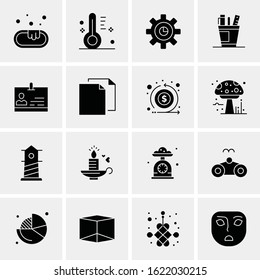 16 Business Universal Icons Vector. Creative Icon Illustration to use in web and Mobile Related project.