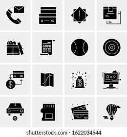 16 Business Universal Icons Vector. Creative Icon Illustration to use in web and Mobile Related project.