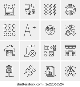 16 Business Universal Icons Vector. Creative Icon Illustration to use in web and Mobile Related project.