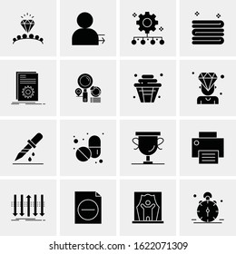 16 Business Universal Icons Vector. Creative Icon Illustration to use in web and Mobile Related project.