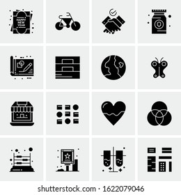 16 Business Universal Icons Vector. Creative Icon Illustration to use in web and Mobile Related project.