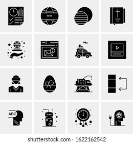 16 Business Universal Icons Vector. Creative Icon Illustration to use in web and Mobile Related project.