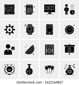 16 Business Universal Icons Vector. Creative Icon Illustration to use in web and Mobile Related project.