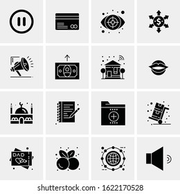 16 Business Universal Icons Vector. Creative Icon Illustration to use in web and Mobile Related project.