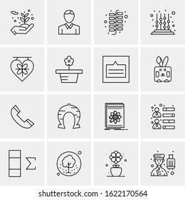 16 Business Universal Icons Vector. Creative Icon Illustration to use in web and Mobile Related project.