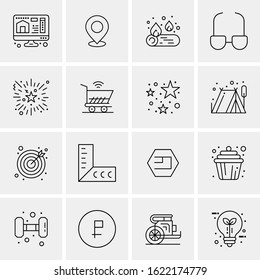 16 Business Universal Icons Vector. Creative Icon Illustration to use in web and Mobile Related project.