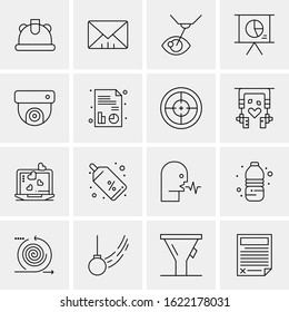16 Business Universal Icons Vector. Creative Icon Illustration to use in web and Mobile Related project.