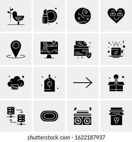 16 Business Universal Icons Vector. Creative Icon Illustration to use in web and Mobile Related project.